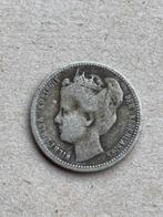 Curacao 1/4 gulden 1900 verticale cedille, Ophalen of Verzenden, Koningin Wilhelmina, 25 cent
