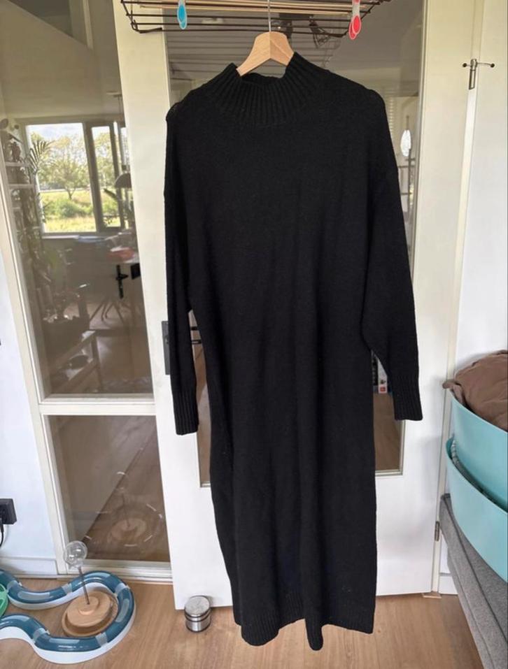 Seishiki Studio Lange Trui Jurk - Zwart, Kleding | Dames, Jurken, Zo goed als nieuw, Zwart, Onder de knie, Ophalen of Verzenden