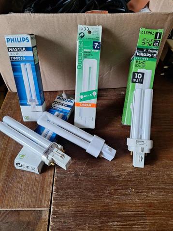 philips PL-S PL-C & dulux, 2 pins lampen, - Nieuw  7st = €15 beschikbaar voor biedingen