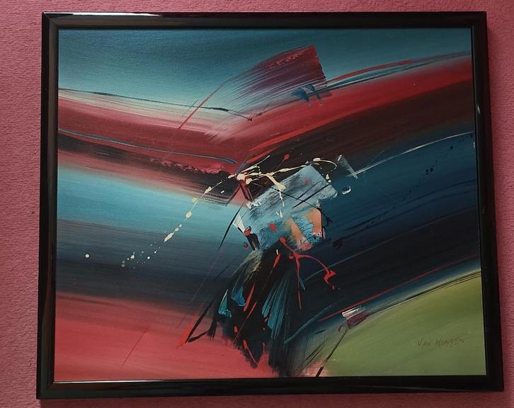 schilderij, Antiek en Kunst, Kunst | Schilderijen | Modern, Ophalen of Verzenden