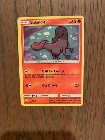 Salandit Pokémonkaart - 13/70 beschikbaar voor biedingen