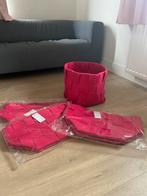 4 grote, nieuwe, roze manden te koop, Ophalen of Verzenden, Nieuw, Mand
