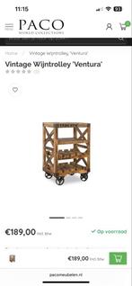 Vintage Wijntrolley, Ophalen, Gebruikt, Hout, 5 tot 15 flessen