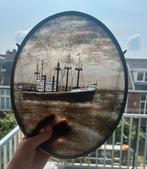 Glas in Lood raamhangers Schip en vuurtoren, Antiek en Kunst, Antiek | Glas en Kristal, Ophalen of Verzenden