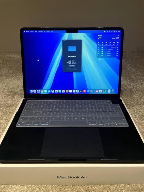 Macbook M2 16GB 256GB Midnight 2022, Computers en Software, Apple Macbooks, Zo goed als nieuw, MacBook Air, 13 inch, 16 GB, Qwerty