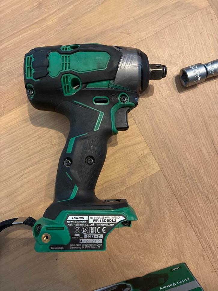 HiKOKI WR18DBDL2 Accu Slagmoersleutel, Doe-het-zelf en Verbouw, Gereedschap | Handgereedschap, Gebruikt, Ophalen of Verzenden
