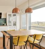 2 Koperen Hanglampen, Gebruikt, Ophalen of Verzenden, Metaal, Modern