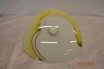 Moderne/Vintage plafondlamp met abstract glazen design beschikbaar voor biedingen