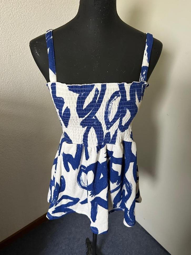 C&A blauw witte top mt L Nieuw, Kleding | Dames, Tops, Nieuw, Maat 42/44 (L), Blauw, Zonder mouw, Ophalen of Verzenden