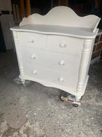 Brocante witte ladekast/commode, Antiek en Kunst, Ophalen