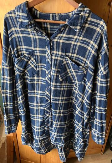 Blouse ruit blauw plussize beschikbaar voor biedingen