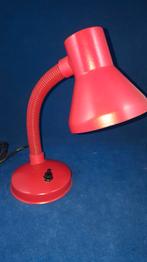 Vintage retro tafellamp, rood metaal, buigbaar. 6C9, Tweedehands verkoop, Tweedehands verkoop, Gebruikt, Ophalen of Verzenden