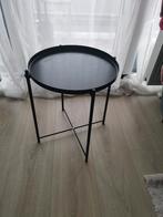 Salontafel met dienblad, Zwart, IKEA, Ophalen, Minder dan 50 cm, 50 tot 75 cm, Rond