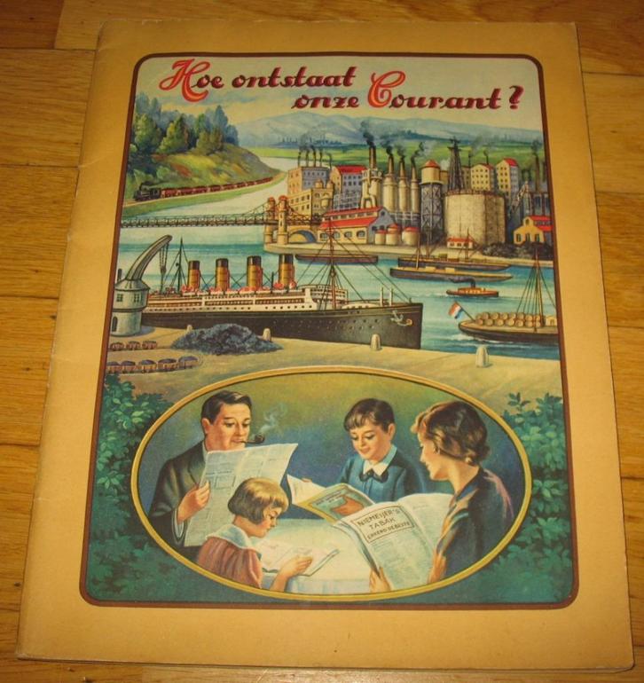 Plaatjesalbum plaatjesboek Hoe ontstaat onze Courant - compl, Boeken, Prentenboeken en Plaatjesalbums, Gelezen, Plaatjesalbum