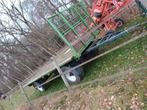 Platte wagen, schamel wagen, balen wagen, 100 liter of meer, Ophalen of Verzenden, Zo goed als nieuw, Transportkar