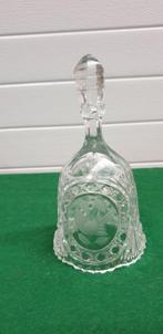 bel kristal groot met vogels gegraveerd, Antiek en Kunst, Antiek | Glas en Kristal, Ophalen of Verzenden