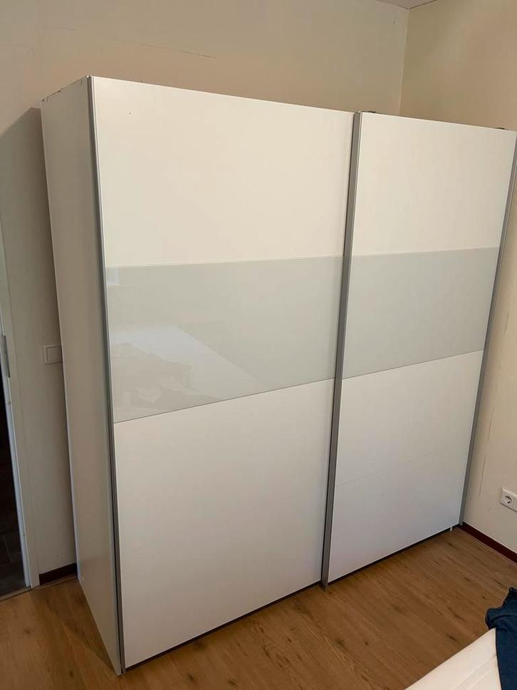 Grote Witte Kledingkast met Schuifdeuren, Huis en Inrichting, Kasten | Kledingkasten, Gebruikt, 200 cm of meer, 150 tot 200 cm