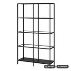 Zwarte metalen VITTSJÖ IKEA-kast – industrieel en stijlvol, Ophalen, 50 tot 100 cm, Zo goed als nieuw, 150 tot 200 cm