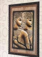 Egyptische Kunst op Perkament in Lijst 107x80cm, Ophalen