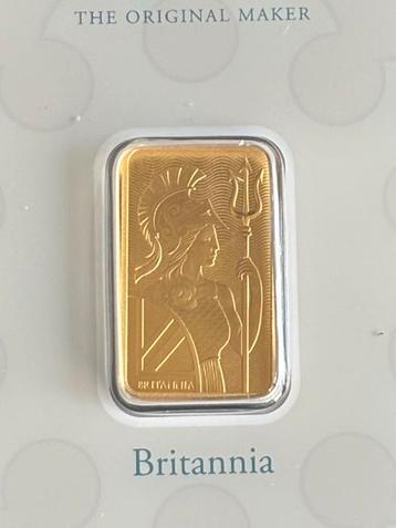 10 gram goud baar - britannia baartje in blister beschikbaar voor biedingen