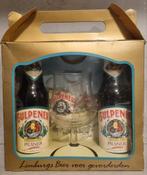 Gulpener Pilsener giftset 1996 – 2 flessen + glas & doos, Verzamelen, Ophalen of Verzenden, Zo goed als nieuw, Flesje(s), Overige merken