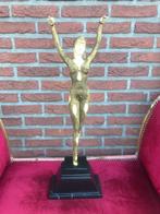 Weens brons: topbeeld, danseres in prachtige pose, 64 cm!, Antiek en Kunst, Ophalen of Verzenden, Brons