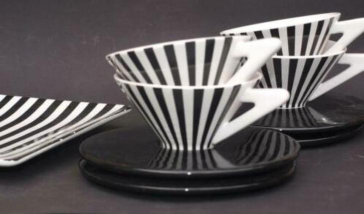 Servies Mique Zweden - 9 delig - 1985 - Retro - Design, Verzamelen, Retro, Huis en Inrichting, Ophalen of Verzenden