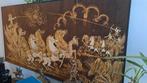 Kunt tekening op doek Indonesië, Verzamelen, Foto's en Prenten, Ophalen of Verzenden, Voor 1940, Zo goed als nieuw