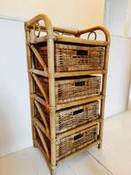 Rotan ladekastje, Huis en Inrichting, Kasten | Ladekasten, Ophalen, 50 tot 100 cm, Zo goed als nieuw, 3 of 4 laden