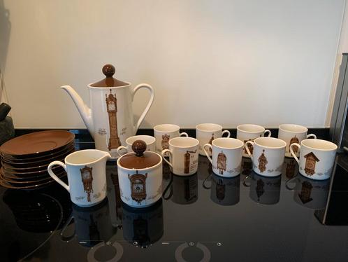 Mitterteich Nutroma koffie servies klokken vintage jaren ‘70, Huis en Inrichting, Keuken | Servies, Gebruikt, Compleet servies