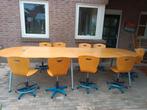 Ikea eettafel met 9 stoelen., Huis en Inrichting, Ophalen, Gebruikt, 100 tot 150 cm, 200 cm of meer