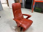Relax stoel, Huis en Inrichting, Fauteuils, Ophalen, Gebruikt, Leer jaren 00, Metaal