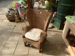Mooie rieten/rattan kinderstoel van Riviera Maison + kussen., Ophalen, Zo goed als nieuw, Bruin, Eén