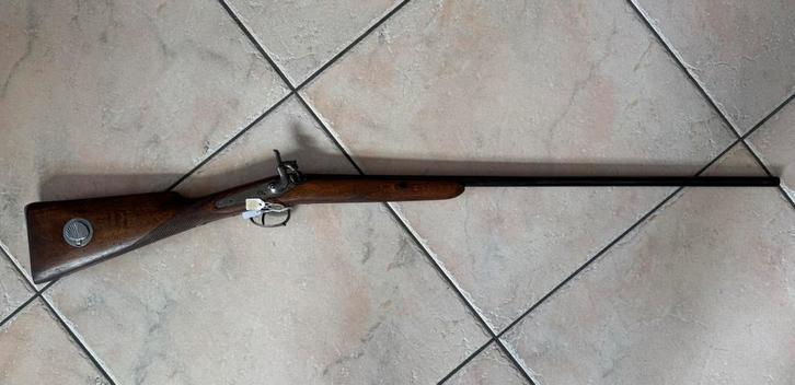 Antiek vrijgesteld Enkelloops percussie jachtgeweer ca. 1850, Verzamelen, Militaria | Algemeen, Overige soorten, Overige gebieden