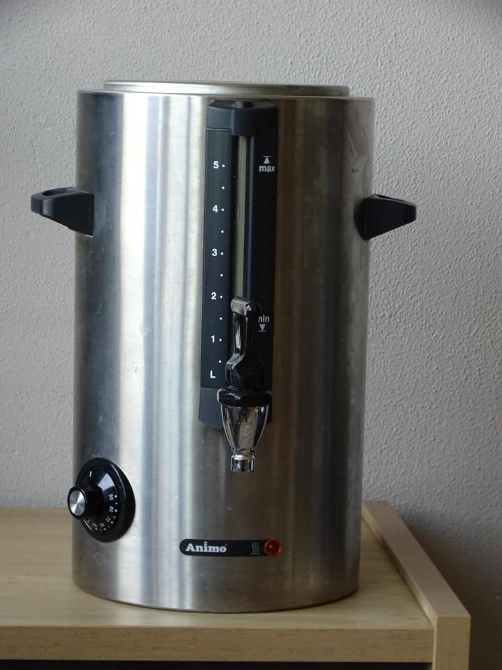 Animo Waterkoker dubbelwandig WKT-D 5n HA - 5 liter, Witgoed en Apparatuur, Waterkokers, Zo goed als nieuw, 2 liter of meer, Rvs