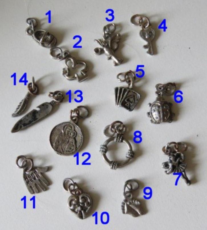 Verschillende metalen bedels 2 euro per stuk, Sieraden, Tassen en Uiterlijk, Bedels, Zo goed als nieuw, Ophalen of Verzenden