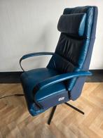Prominent relaxstoel elektrisch Leer blauw modern, Stof, Minder dan 75 cm, Ophalen of Verzenden, Zo goed als nieuw
