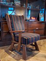 Fauteuils hout met nieuwe velours kussens en bekleding, Ophalen, Hout, 50 tot 75 cm