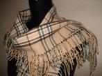 Burberry sjaal met franjes, Verzenden, Zo goed als nieuw, Maat 46/48 (XL) of groter, Sjaal