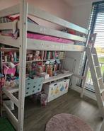 Hoogslaper Flexa Classic whitewash met bureau, Kinderen en Baby's, Ophalen, Gebruikt, Hoogslaper