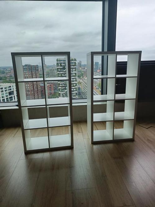 Twee witte IKEA Kallax kasten – los of samen, Huis en Inrichting, Kasten | Boekenkasten, Gebruikt, 50 tot 100 cm, 25 tot 50 cm
