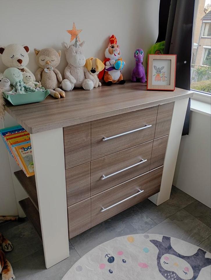 Complete Babykamer - Ledikant, Peuterbed, Commode en Kast, Kinderen en Baby's, Kinderkamer | Commodes en Kasten, Gebruikt, Commode