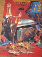 Gelukkig Nieuwjaar - champagne en een kist munten - 1973, Verzenden, 1960 tot 1980, Gelopen, Overige thema's