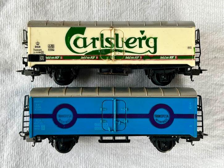 Lima koelwagons DSB Carsberg en Renfe Transfese, Hobby en Vrije tijd, Modeltreinen | H0, Gebruikt, Wagon, Gelijkstroom, Lima, Ophalen of Verzenden
