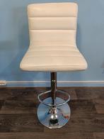 Barkruk crèmekleurig kunstleer, 1 kruk, Ophalen, Gebruikt, 60 tot 90 cm