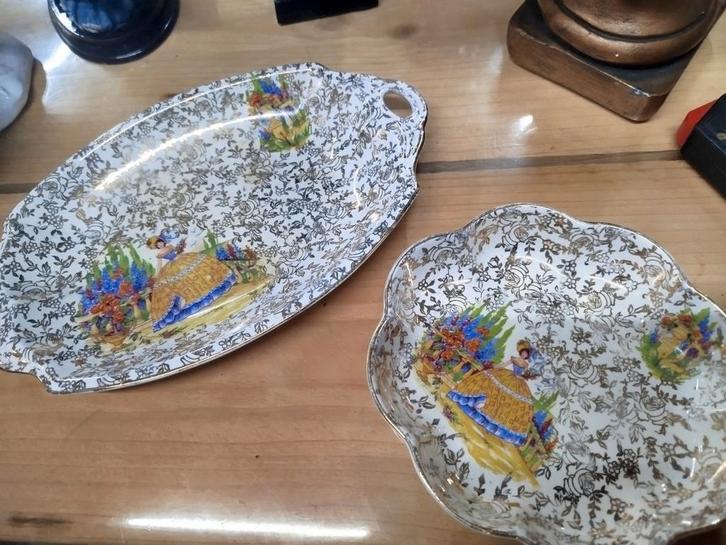 Empire Porcelain England 'Crinoline Lady' serveerschalen, Antiek en Kunst, Antiek | Schalen, Ophalen of Verzenden