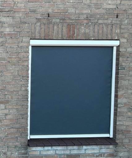 Screen zonwering 129x140cm (bxh), Doe-het-zelf en Verbouw, Rolluiken, Gebruikt, 100 tot 150 cm, 100 tot 150 cm, Crème of Beige