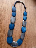 Vintage Blauw/Grijs Ketting, Ophalen of Verzenden, Gebruikt, Blauw, Overige materialen