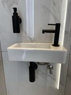 Zwarte Fontein Set - Compleet!, Doe-het-zelf en Verbouw, Sanitair, Ophalen of Verzenden, Zo goed als nieuw, Wastafel