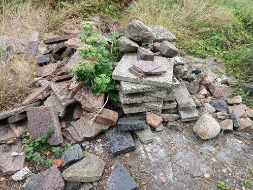 grote partij stenen gratis grindtegels en keien, Tuin en Terras, Grind, Keien en Split, Gebruikt, Overige typen, Overige materialen